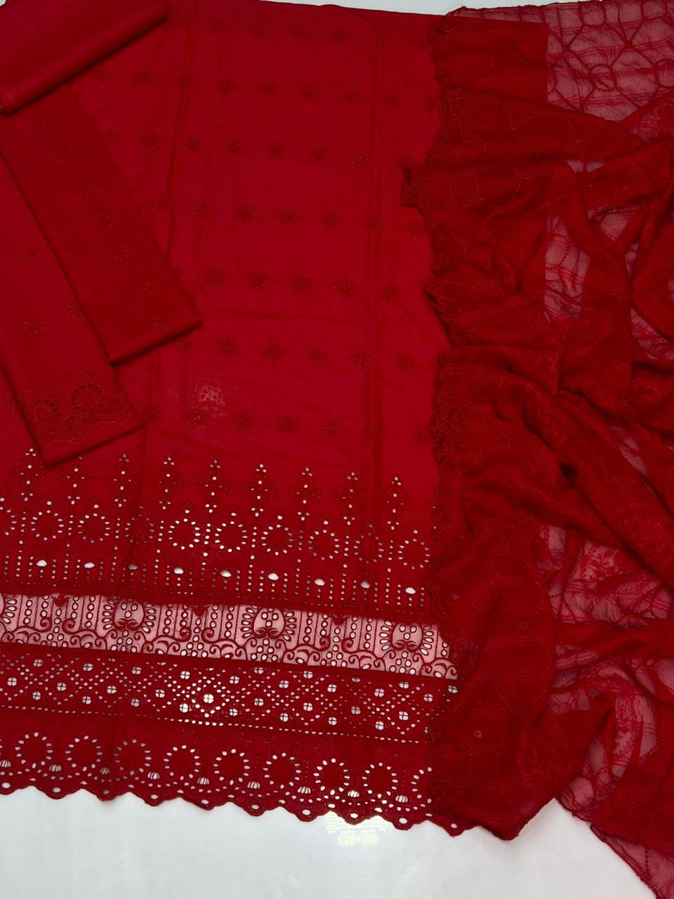 LAWN 3 PIECE UNSTICHED FULL HEAVY EMB SUIT FOR SUMMER 2025