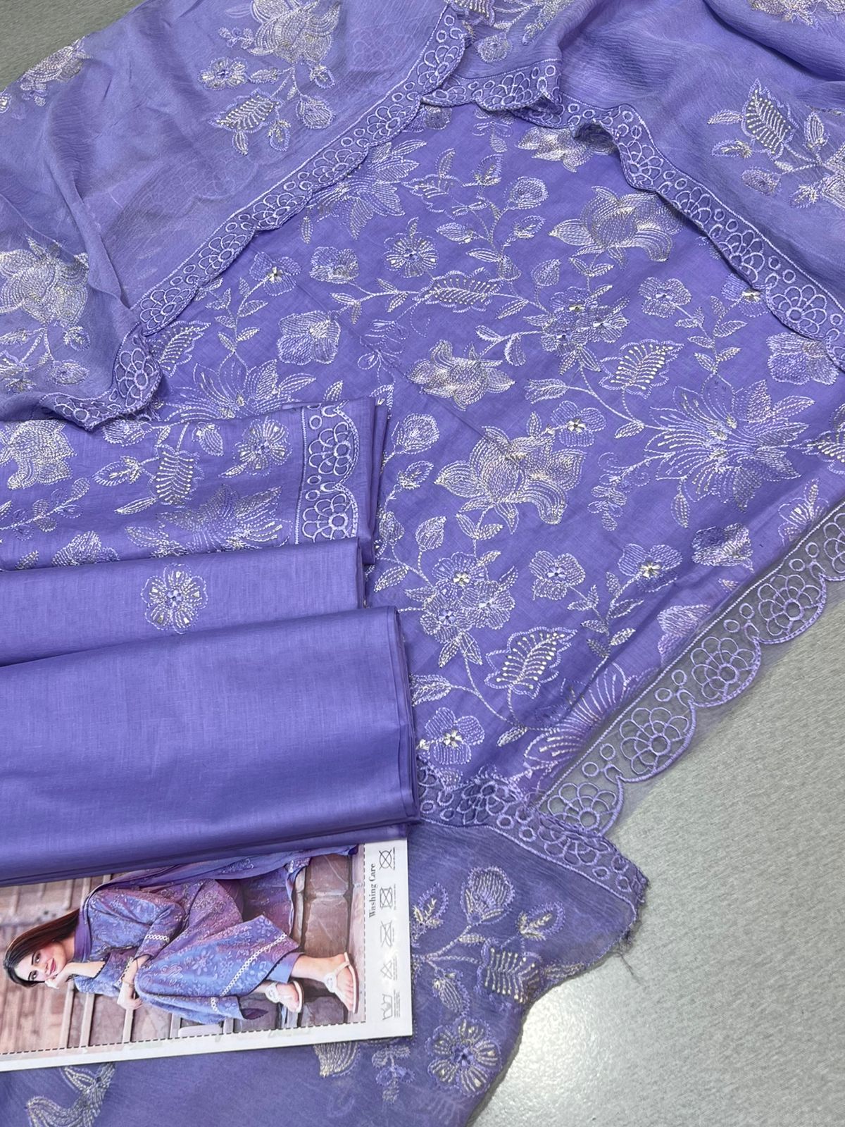 LAWN 3 PIECE UNSTICHED FULL HEAVY EMB SUIT FOR SUMMER 2025