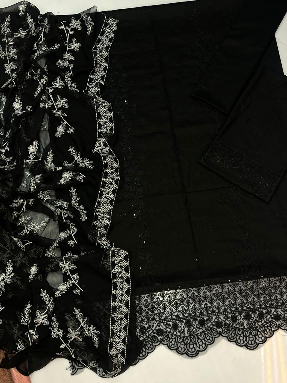 LAWN 3 PIECE UNSTICHED FULL HEAVY EMB SUIT FOR SUMMER 2025