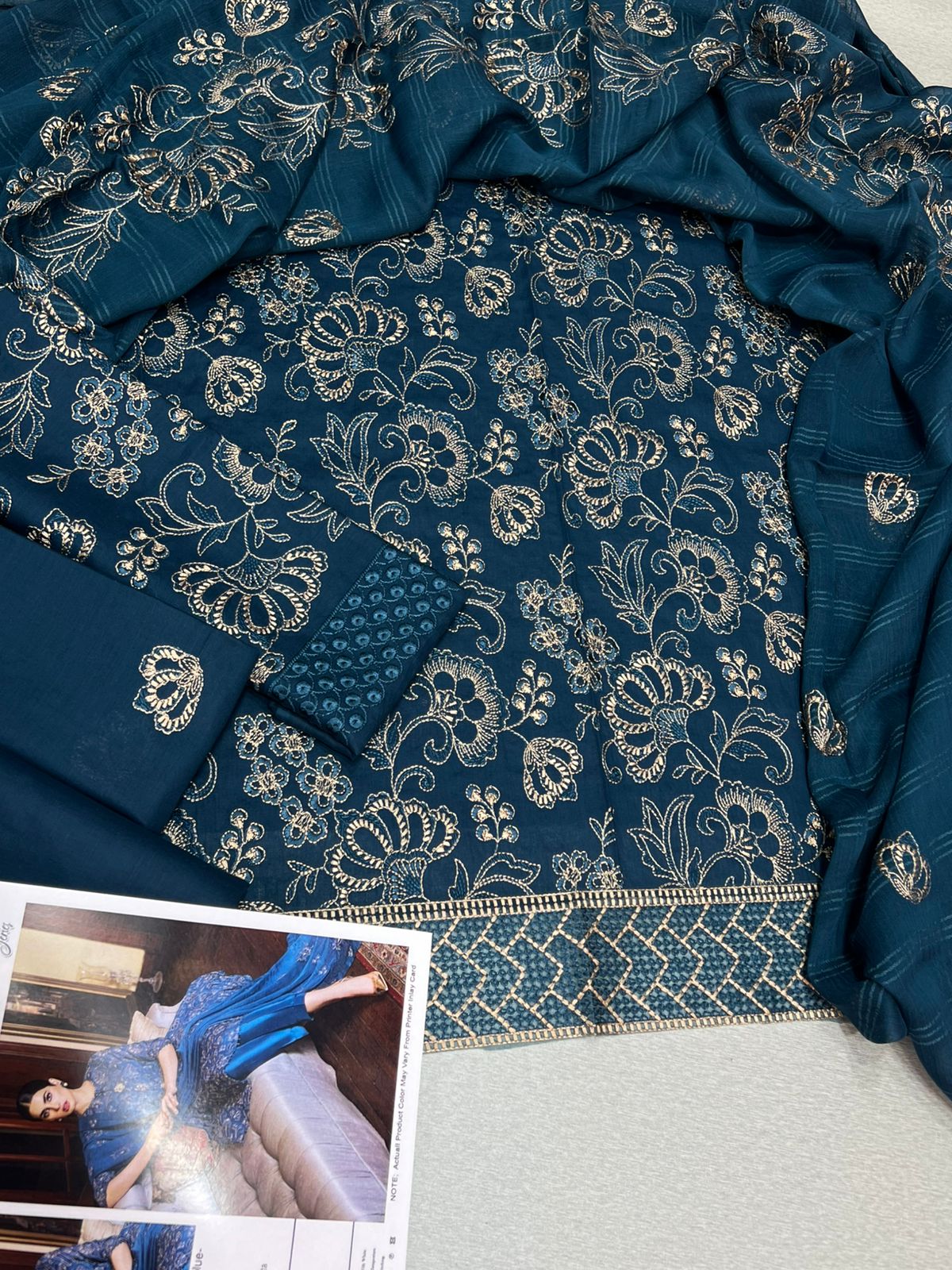 LAWN 3 PIECE UNSTICHED FULL HEAVY EMB SUIT FOR SUMMER 2025