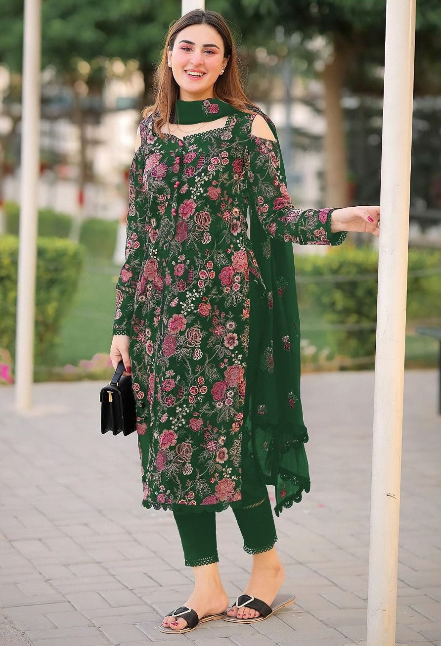 LAWN 3 PIECE UNSTICHED FULL HEAVY EMB SUIT FOR SUMMER 2025