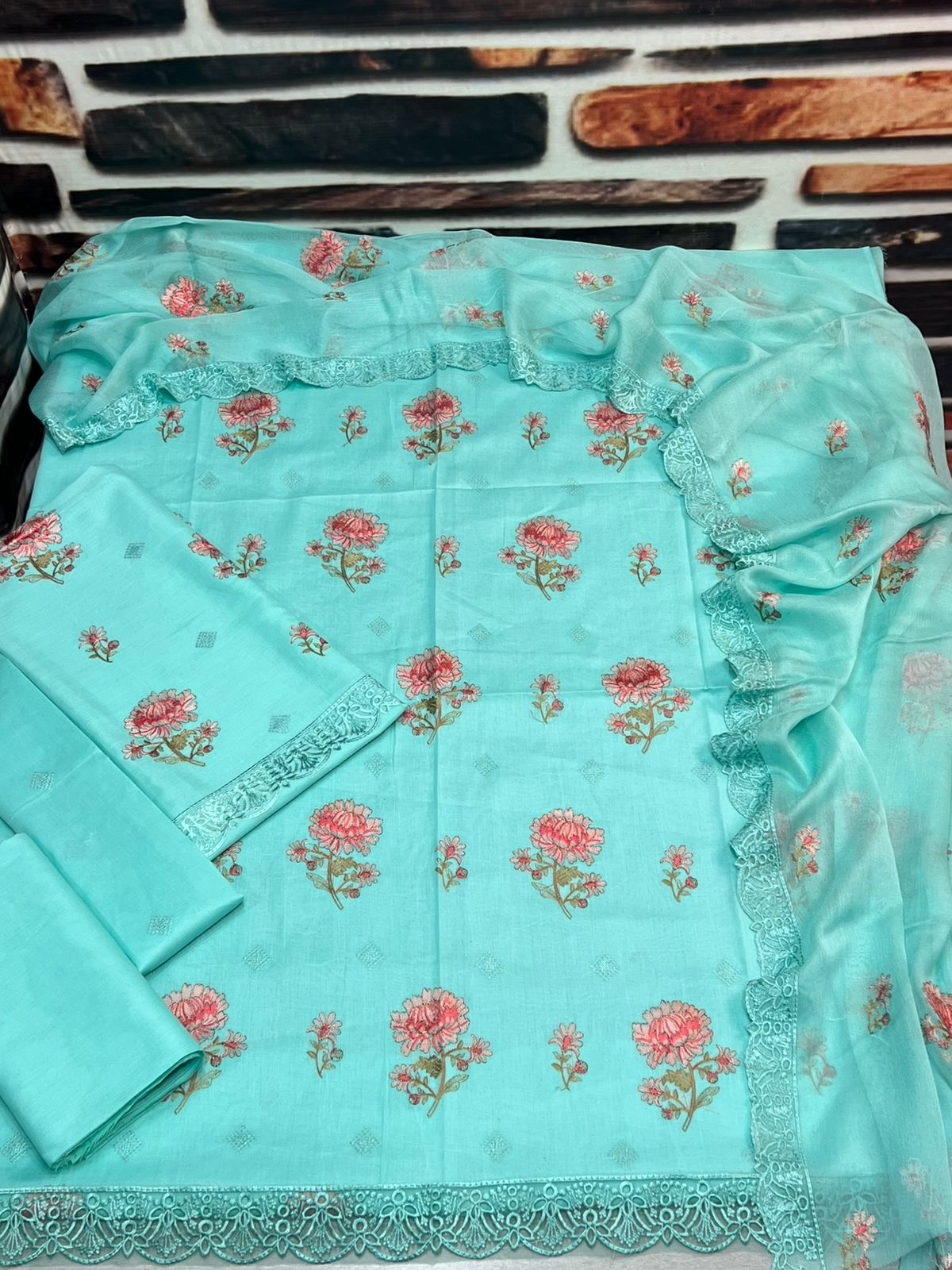 LAWN 3 PIECE UNSTICHED FULL HEAVY EMB SUIT FOR SUMMER 2025