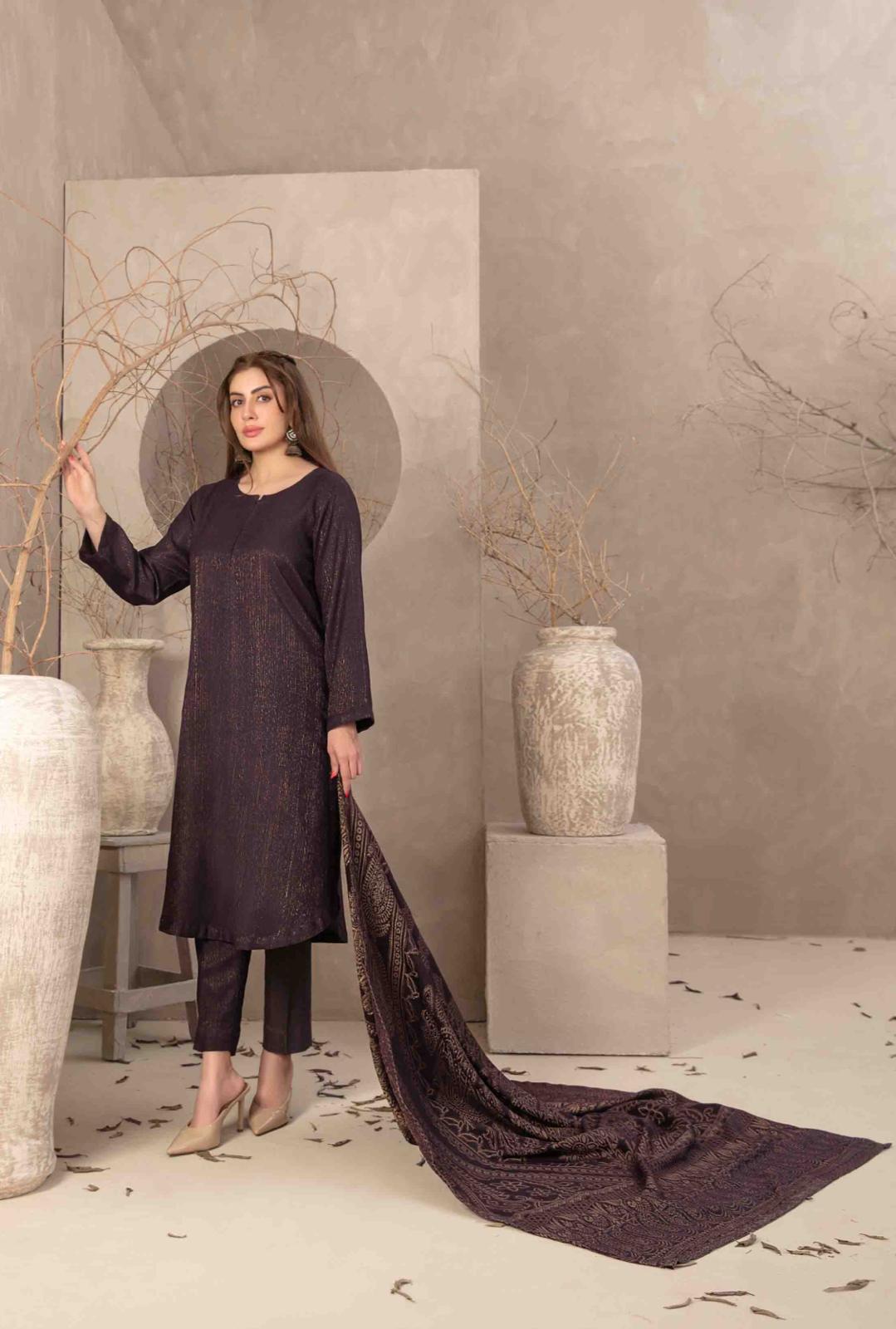 Un-Stitched 3 Piece Peach Leather Suit