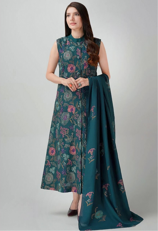 LAWN 3 PIECE UNSTICHED FULL HEAVY EMB SUIT FOR SUMMER 2025