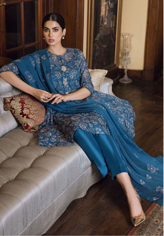 LAWN 3 PIECE UNSTICHED FULL HEAVY EMB SUIT FOR SUMMER 2025
