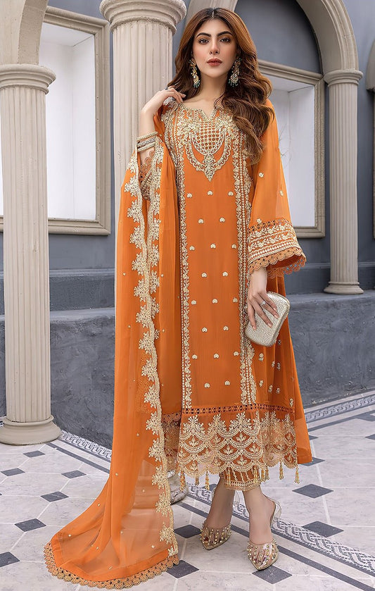 LAWN 3 PIECE UNSTICHED FULL HEAVY EMB SUIT FOR SUMMER 2025