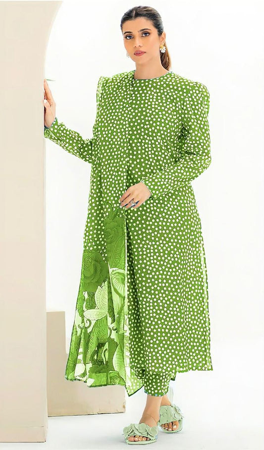 CROSS STICH KARANDI 3 PC PRINT UNSTICH SUIT FOR WINTER 2025-26