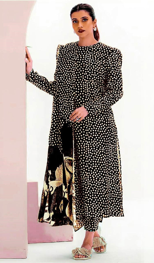 CROSS STICH KARANDI 3 PC PRINT UNSTICH SUIT FOR WINTER 2025-26