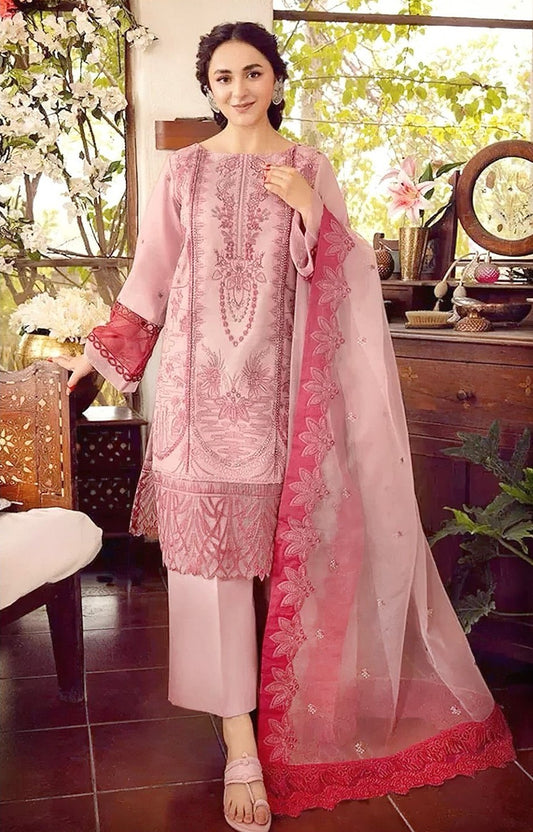 LAWN 3 PIECE UNSTICHED FULL HEAVY EMB SUIT FOR SUMMER 2025