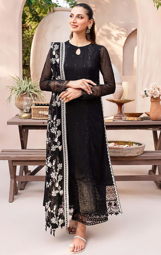 LAWN 3 PIECE UNSTICHED FULL HEAVY EMB SUIT FOR SUMMER 2025