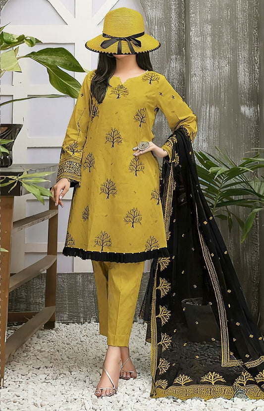 LAWN 3 PIECE UNSTICHED FULL HEAVY EMB SUIT FOR SUMMER 2025