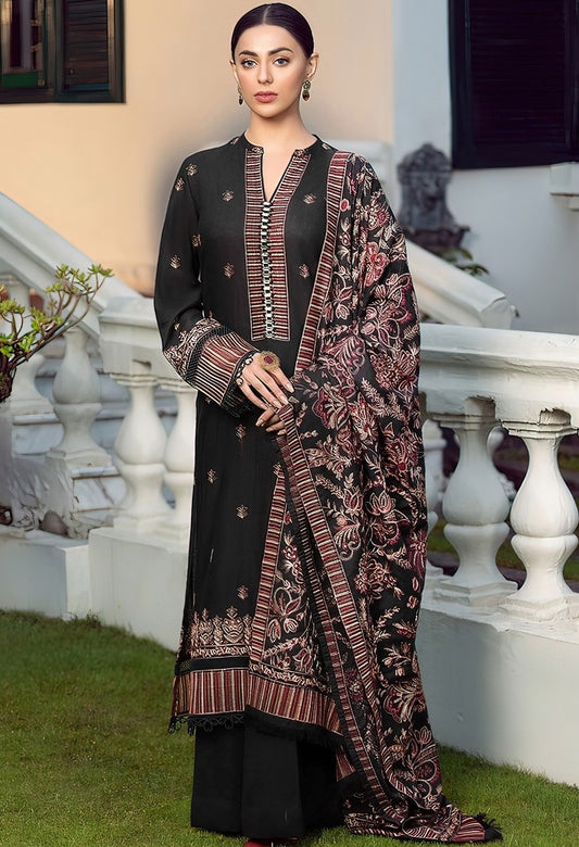 BAREEZE DHANAK 3 PEACE FULL HEAVY EMB SUIT WITH HEAVY EMB SHAWL FOR WINTER 2025-2026