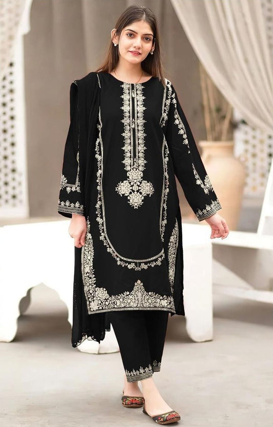 UMZAY DHANAK 2 PEACE FULL HEAVY EMB SUIT FOR WINTER 2025-2026