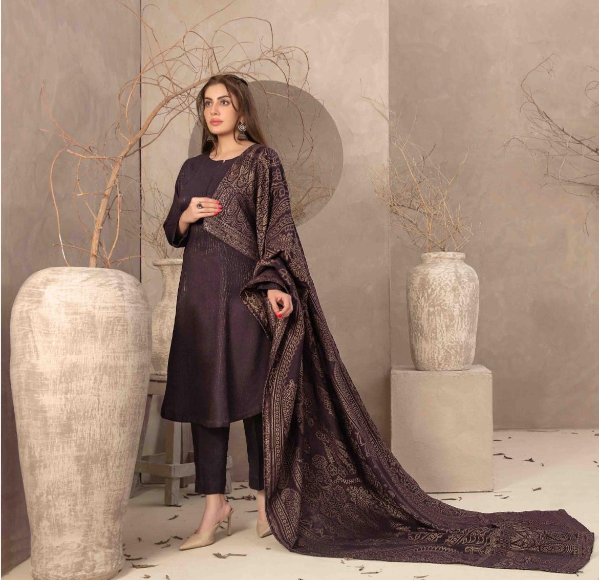 Un-Stitched 3 Piece Peach Leather Suit